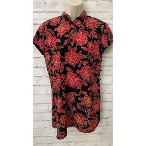 Victoria’s  Secret Collection Vintage Kimono Gown Neglige Red Gold‎ Dress Small